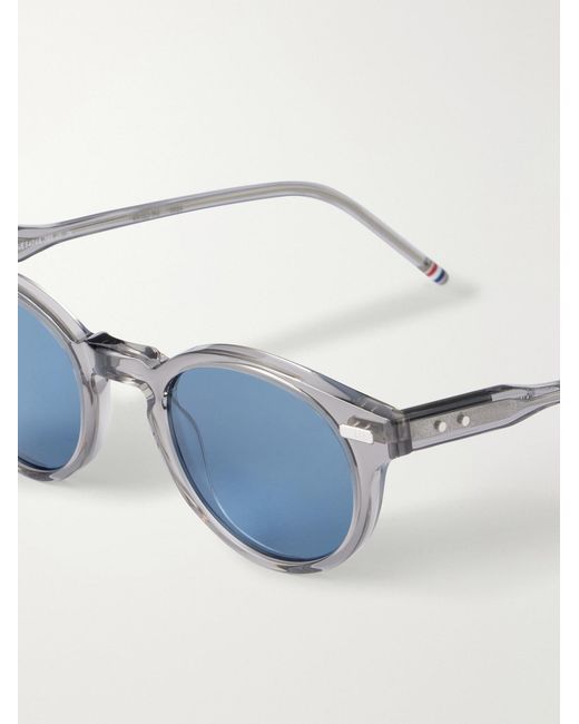 Thom Browne Blue Round-Frame Acetate Sunglasses for men