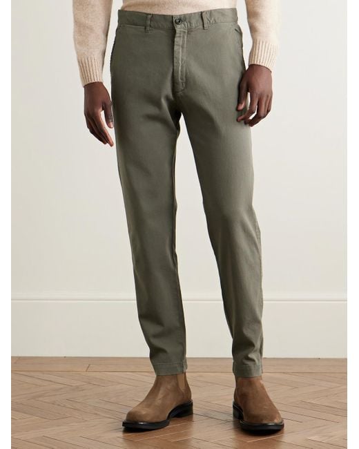 Pantaloni Slim-Fit A Gamba Dritta di Hartford in Green da Uomo