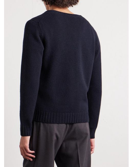 Saman Amel Blue Kay Cashmere Sweater for men