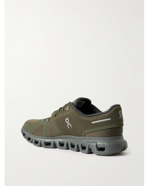 On Shoes Green Cloud 6 Rubber-trimmed Mesh Slip- Sneakers for men