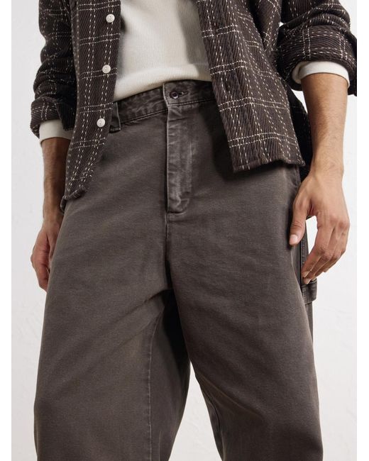 A.P.C. Gray Dan Carpenter Wide-Leg Cotton-Canvas Trousers for men