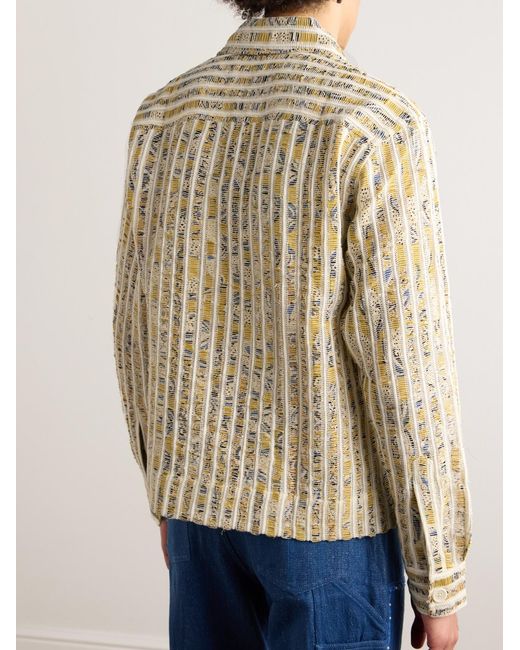 Kardo Natural Striped Cotton Jacket for men