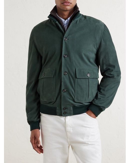 Valstar Green Ino Suede Jacket for men