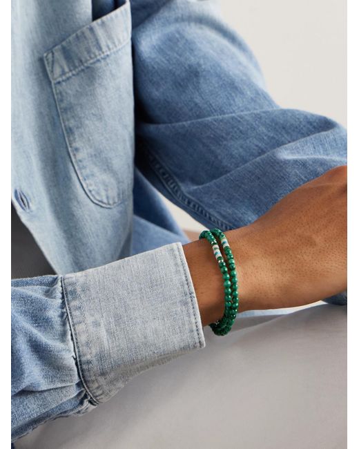 Sterling Malachite Bracelet di Mikia in Green da Uomo
