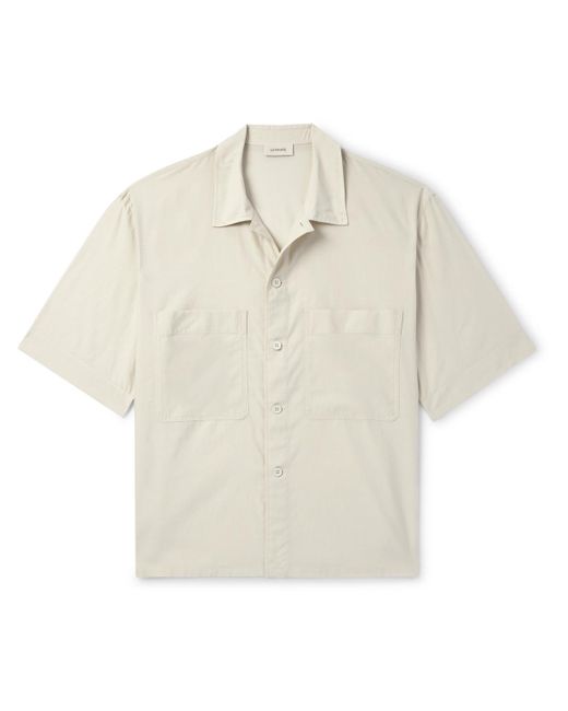 Lemaire White Cotton And Silk-blend Poplin Shirt for men