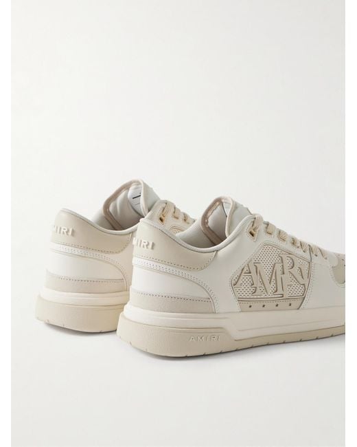 Amiri Classic Low Sneakers aus Leder mit Logoapplikation und Besatz aus Veloursleder und Gummi in Natural für Herren