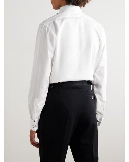 Gatsby Cotton-Poplin Shirt di Favourbrook in White da Uomo