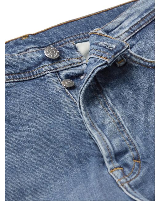 Acne Blue River Slim-Fit Tapered Stretch-Denim Jeans for men