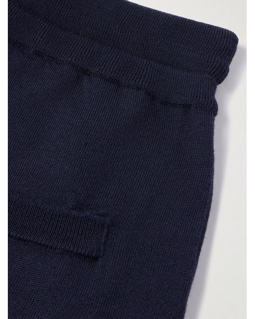 Dolce & Gabbana Blue Logo-Appliquèd Wool Sweatpants for men