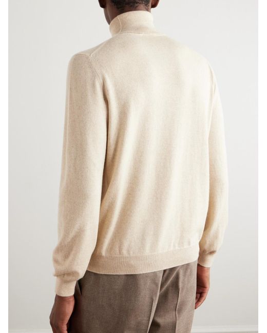 Loro Piana Natural Arona Cashmere Rollneck Sweater for men