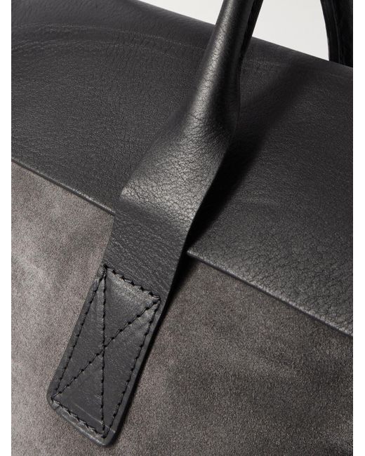 Bennett Winch Black Suede And Leather Briefcase for men