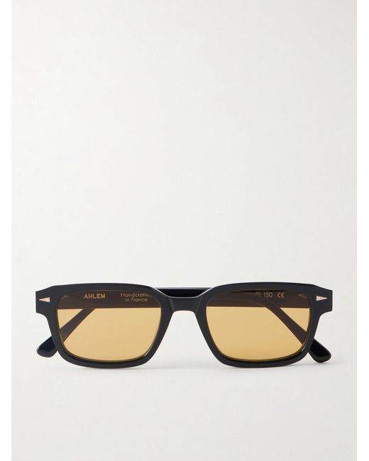 Ahlem Black Rive Gauche Square-Frame Acetate Sunglasses for men
