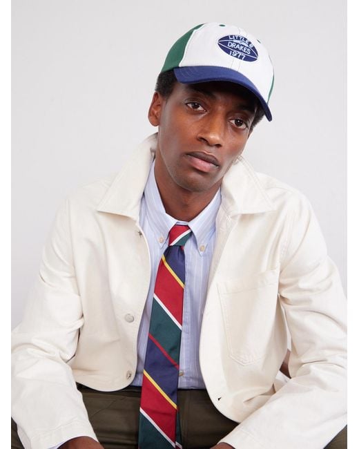 Drake's Blue Logo-embroidered Cotton-twill Baseball Cap