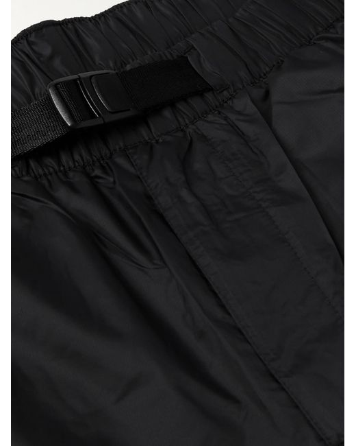 Nike Black Tech Straight-leg Logo-embroidered Belted Micro-ripstop Cargo Trousers for men