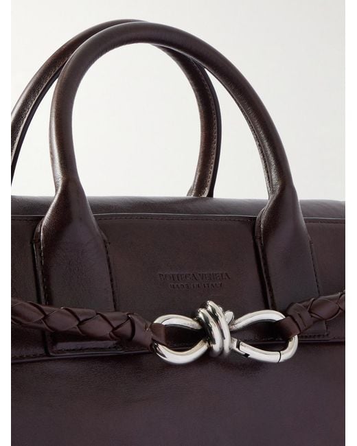 Bottega Veneta Brown Andiamo Large Leather Messenger Bag for men