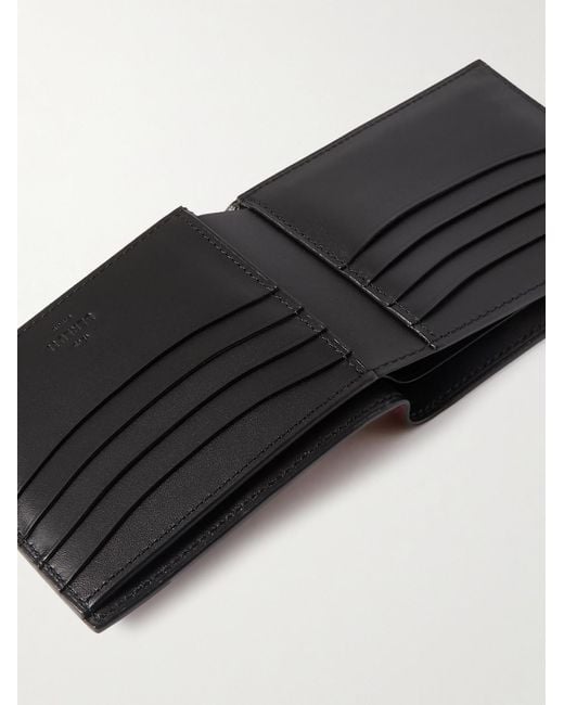 Berluti Red Makore Neo Scritto Panelled Venezia Leather Billfold Wallet for men