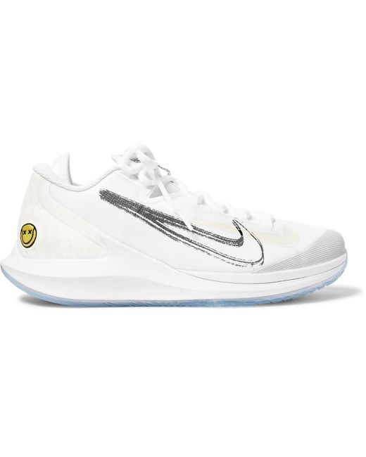 Nike Nikecourt Air Zoom Zero Hc Rubber-panelled Mesh Tennis Sneakers in  White for Men | Lyst