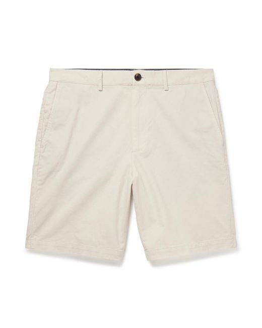 Club Monaco Natural Maddox Straight-leg Cotton-blend Twill Shorts for men