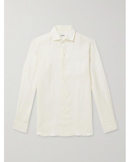 De Petrillo Natural Linen Shirt for men
