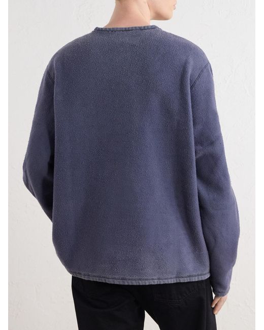 Our Legacy Blue Double Lock Brushed Cotton-Jersey Sweatshirt for men