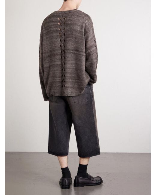 Our Legacy Brown Silk Sweater for men