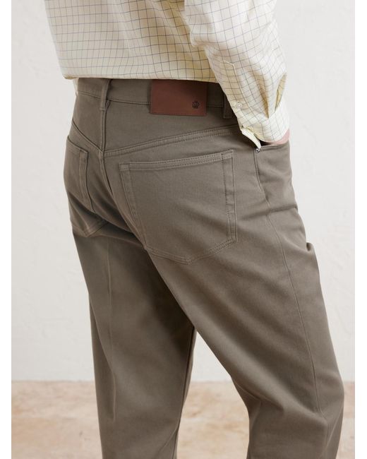 Dunhill Gray Tapered Cotton-blend Twill Trousers for men