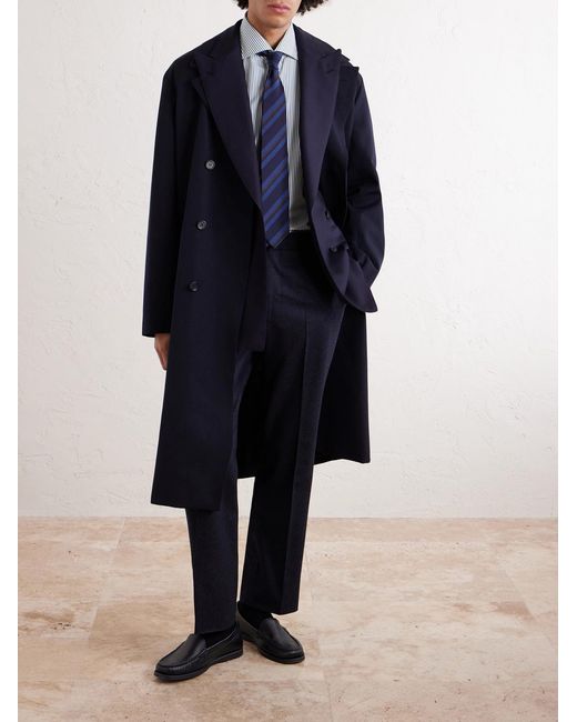J. Mueser Blue Waverly Straight-leg Virgin Wool Suit Trousers for men