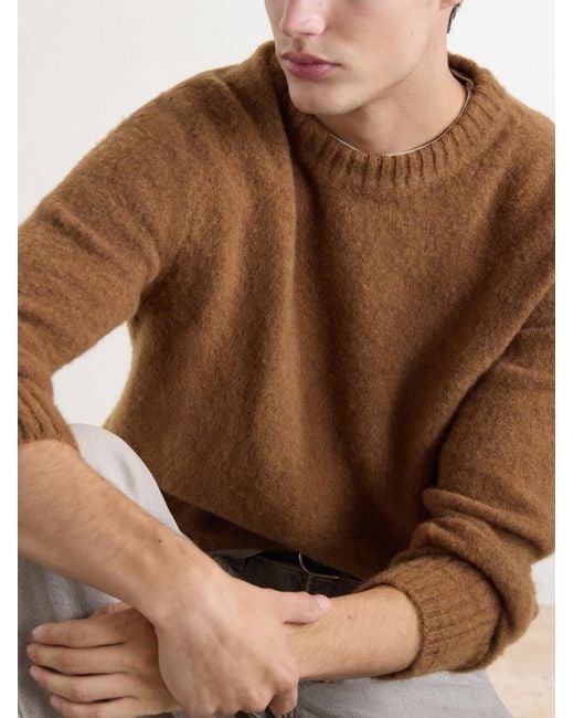Piacenza 1733 Brown Virgin Wool Sweater for men