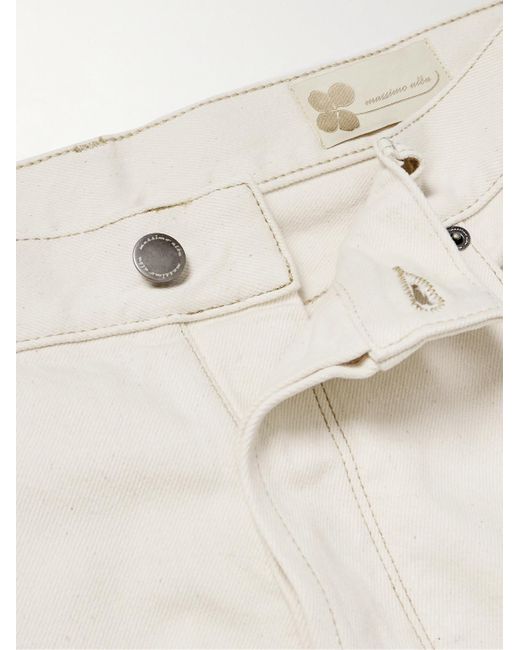 Massimo Alba White Oceano Straight-Leg Selvedge Jeans for men