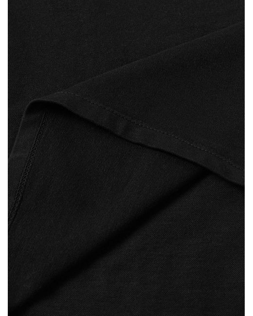 The Elder Statesman Black Cotton And Cashmere-Blend Jersey T-Shirt for men