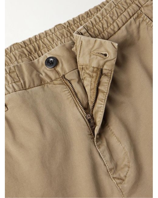 Incotex Natural Slim-fit Cotton-blend Gabardine Trousers for men