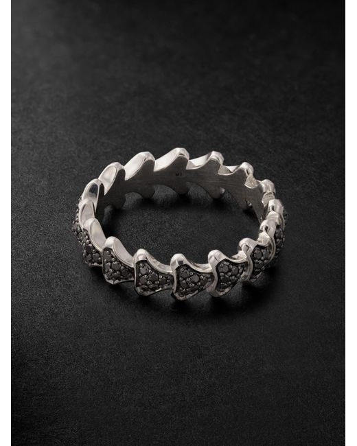 David Yurman Black Armory Sterling Silver Diamond Ring for men