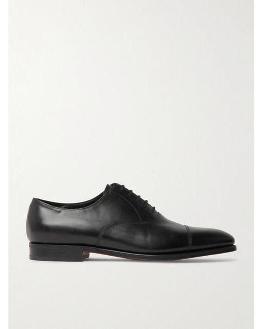 John Lobb Black City Ii Leather Oxford Shoes for men