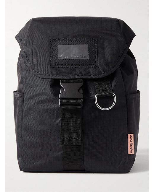 Acne Black Nylon-ripstop Backpack for men