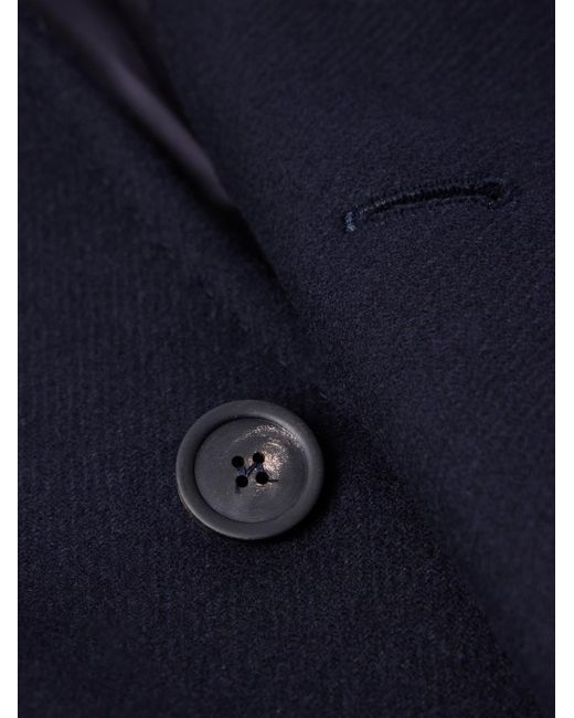 Altea Blue Coleman Double-Faced Wool-Blend Overcoat for men