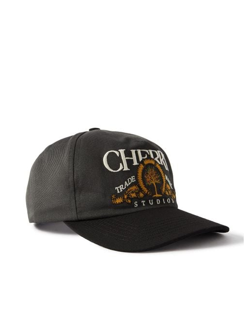 Cherry LA 　キャップ CHERRY LA Logo-embroidered Two-tone Cotton-twill Baseball Cap in