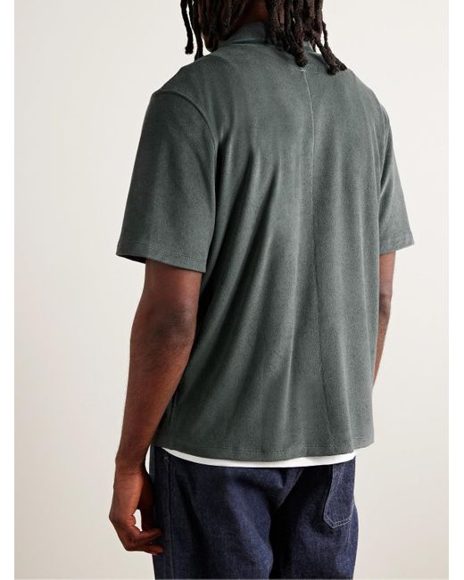 Rag & Bone Green Avery Camp-collar Cotton-blend Terry Shirt for men
