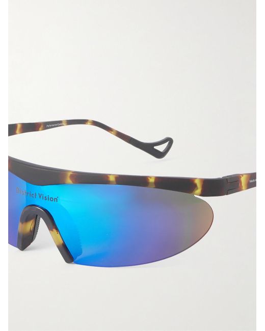 District Vision Blue Koharu Eclipse D-Frame Polycarbonate Mirrored Sunglasses for men