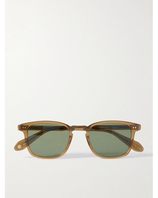 Garrett Leight Green Howland Square-frame Acetate Sunglasses for men