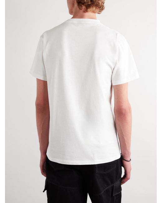 Alexander McQueen T-Shirt aus Baumwoll-Jersey mit Logoprint in White für Herren