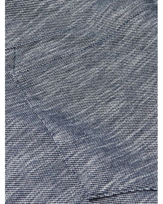 Mr P. Gray Mélange Organic Cotton-Piqué Shirt for men