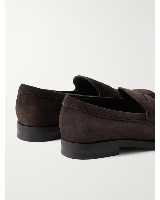Tod's Black Suede Loafers for men