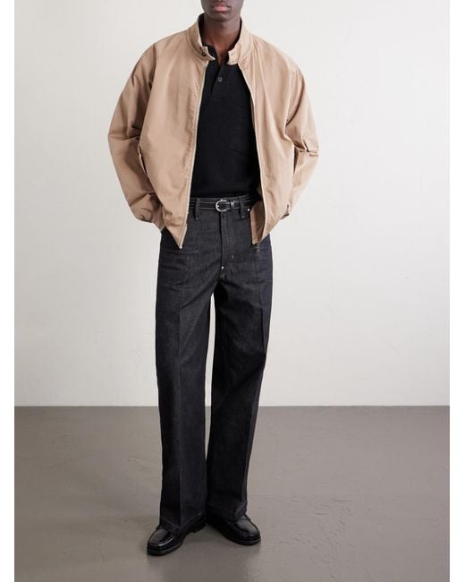Massimo Alba Natural Cotton-blend Twill Bomber Jacket for men