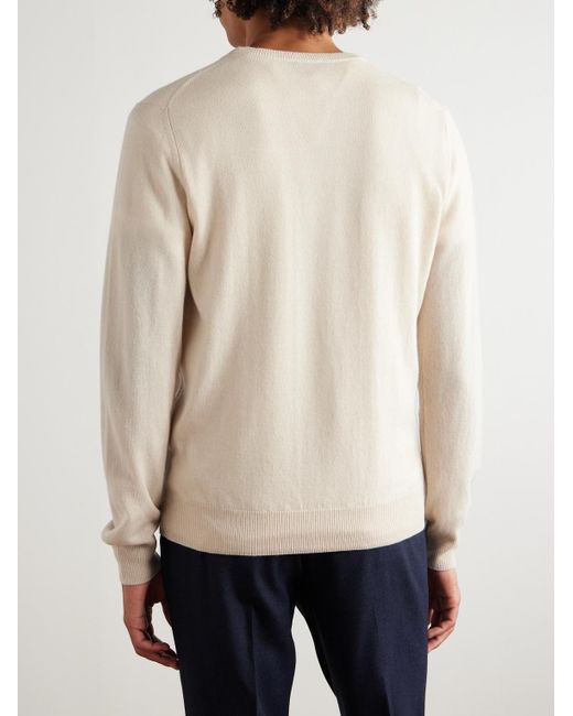 Rubinacci Natural Cashmere Sweater for men