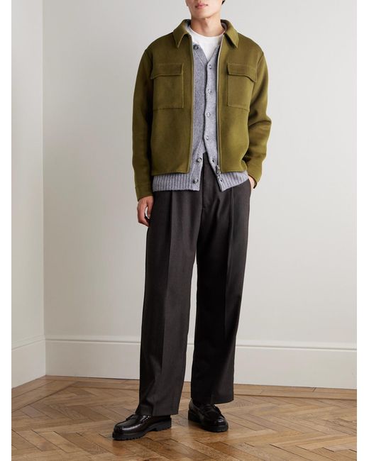 NN07 Green Alban 8447 Wool-blend Felt Jacket for men