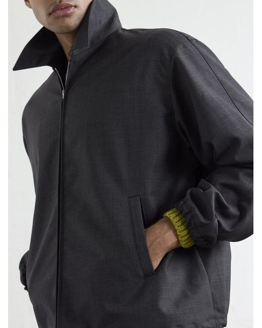 Auralee Black Wool Blouson Jacket for men