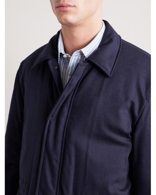 Sunspel Blue Padded Wool-blend Field Jacket for men