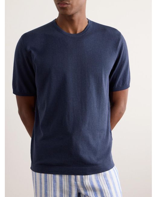 Loro Piana Bay T-Shirt aus Baumwolle in Blue für Herren