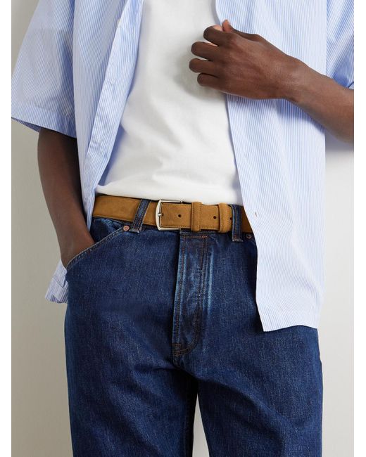 Loro Piana Brown 3.5Cm Suede Belt for men