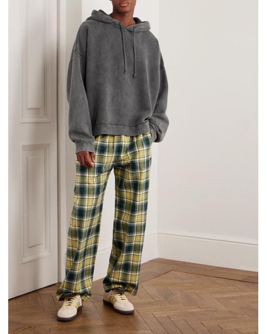 Acne Gray Fester H Cotton-Jersey Hoodie for men
